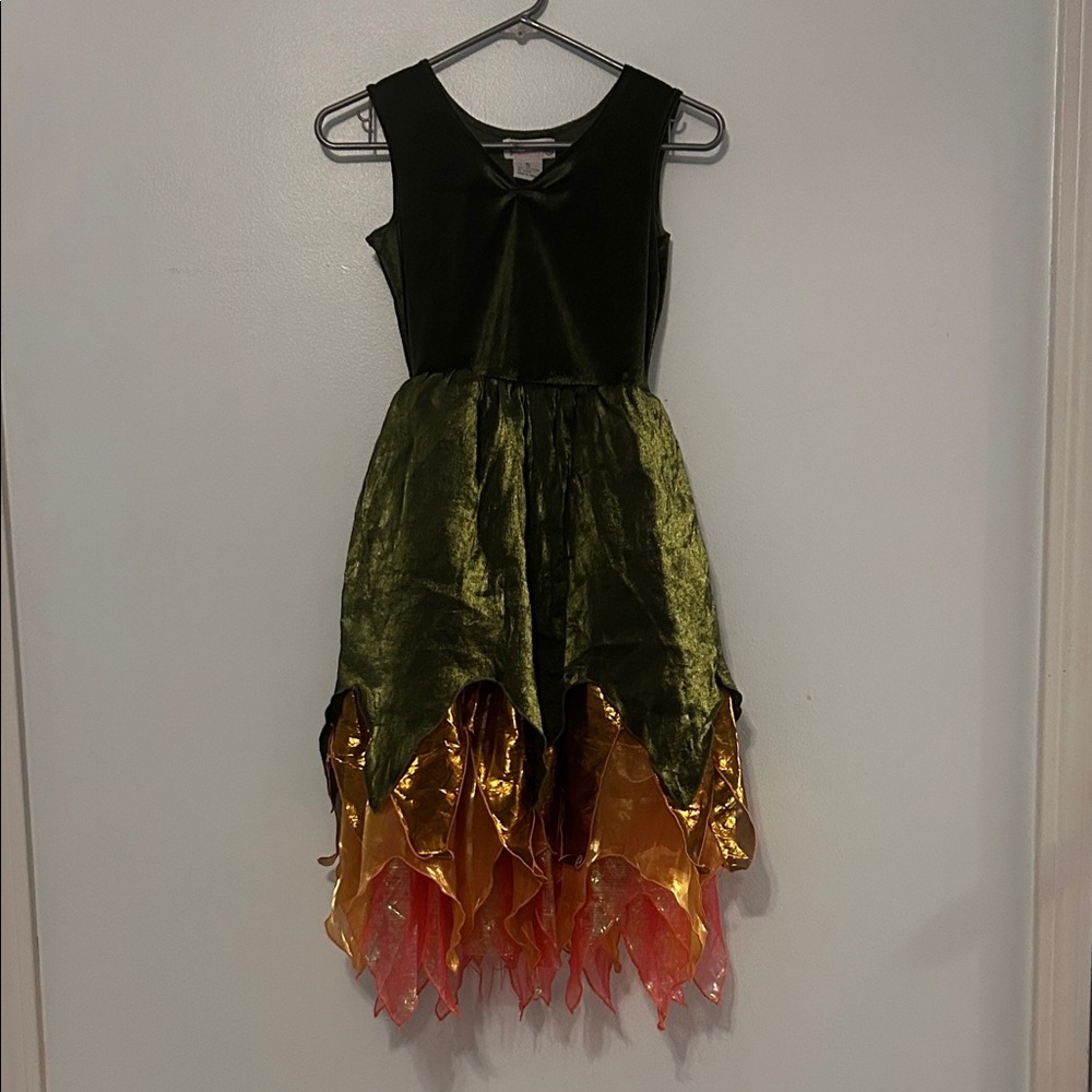 Kids Fairy Costume - Green and Orange
